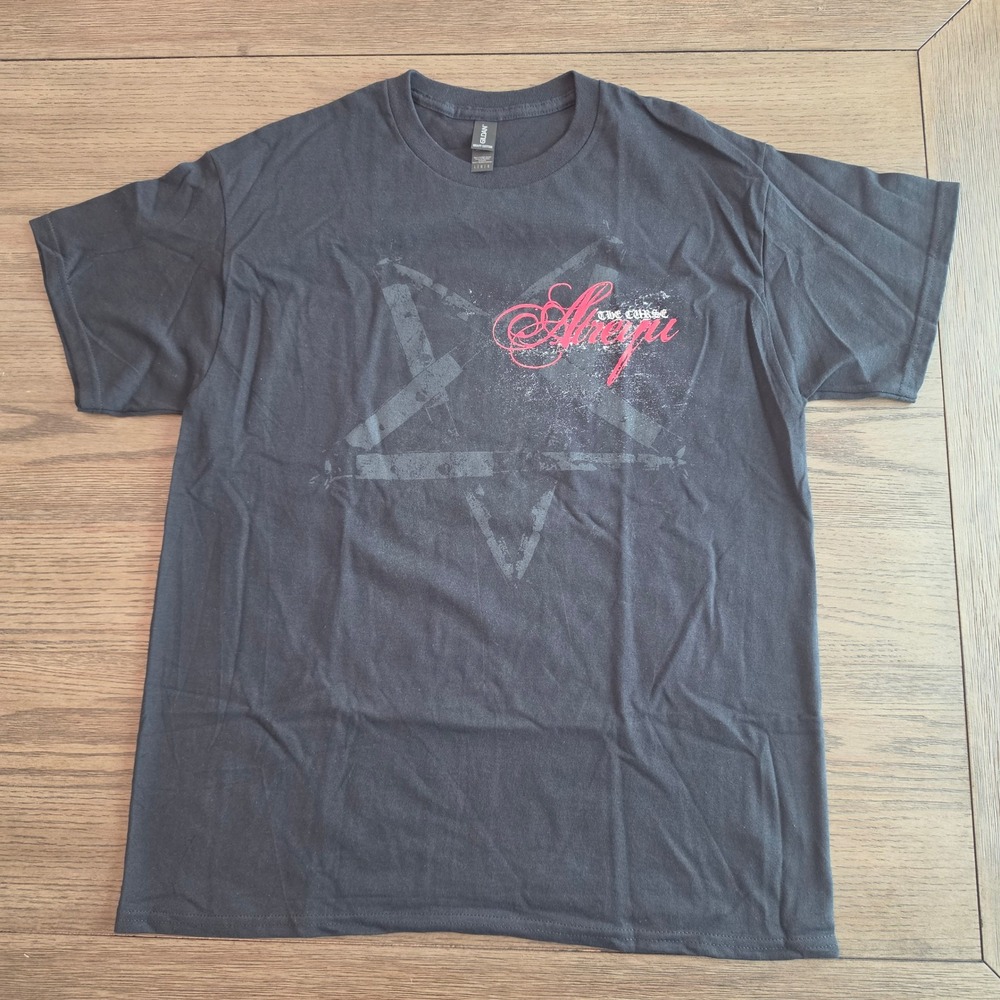 Atreyu The Curse Band T-Shirt Mens Large Black Pink Pentagram Graphic Metalcore